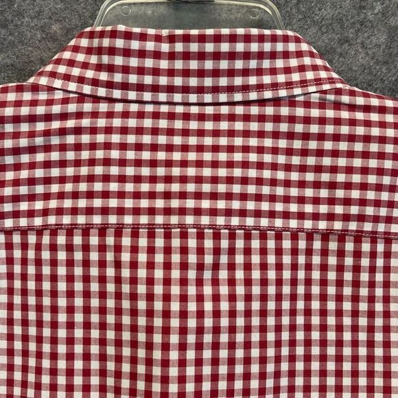 GOOD THREADS Button-up Shirt Men's XL Red & White Standard Fit Gingham Western - Picture 8 of 11